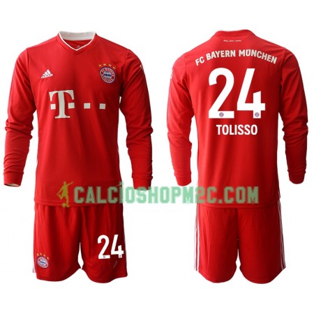 Bayern Monaco Corentin Tolisso 24 Bambino Maglia Prima 2020/2021 Manica Lunga (+ Pantaloncini)